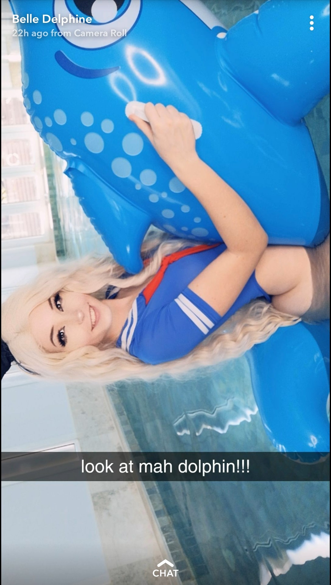 Belle Delphine Lewd Pool Snapchat 1