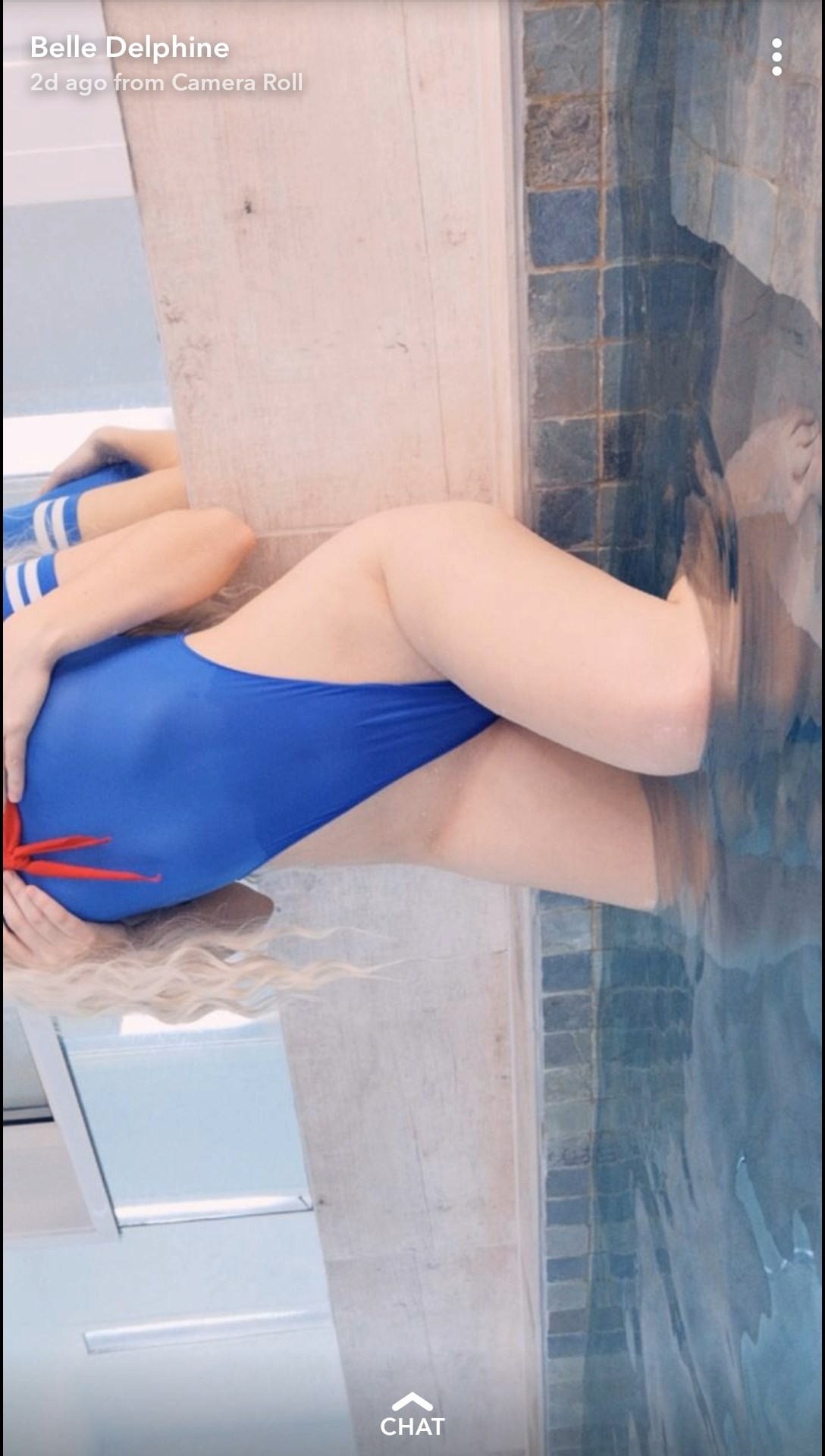Belle Delphine Lewd Pool Snapchat 15