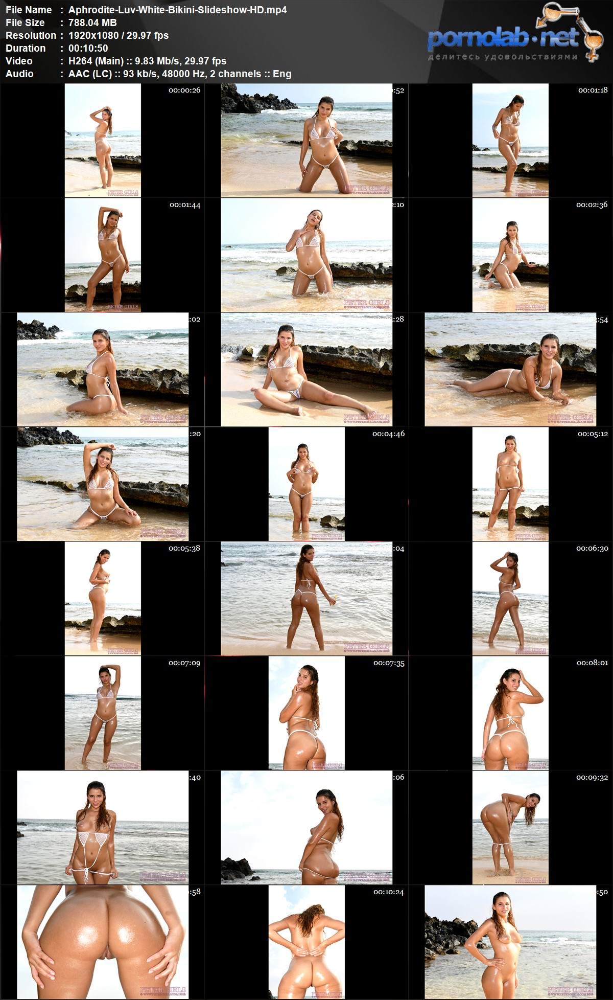 Aphrodite Luv White Bikini Slideshow HD mp 4