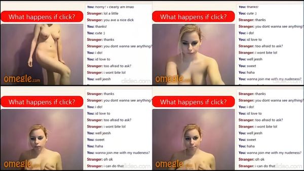 Blonde Teen On Omegle Gets Naked