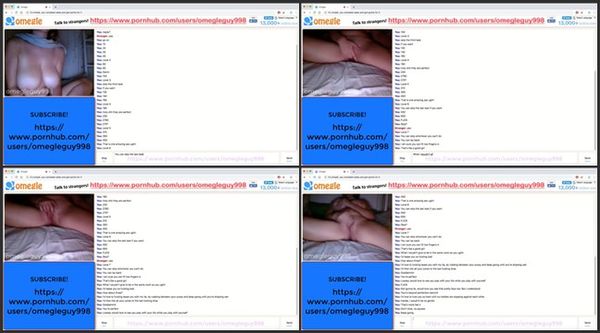 21 Years Old Omegle Girl Masturbates For Big Cock